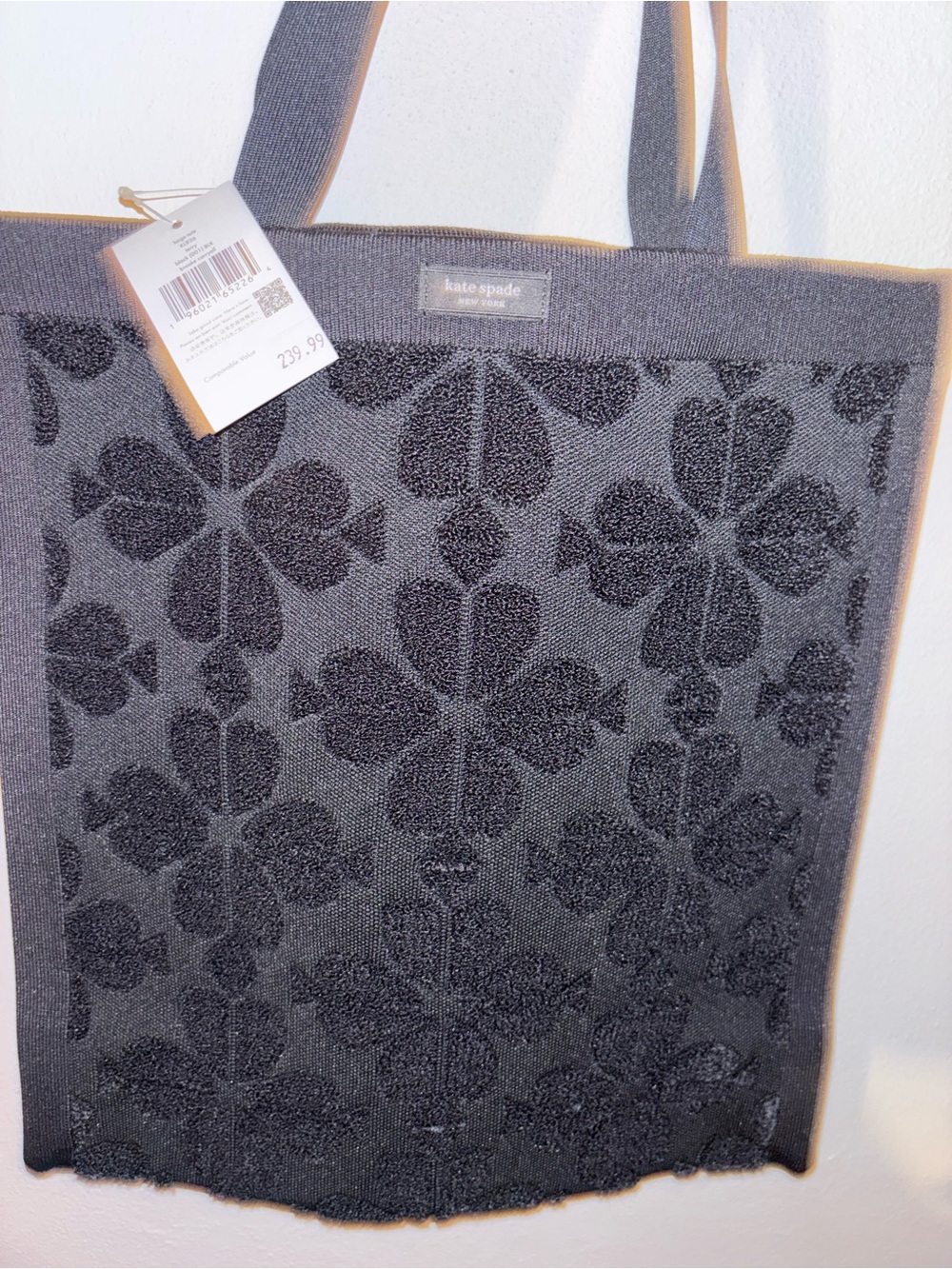 kate spade Black Floral Textured Tote